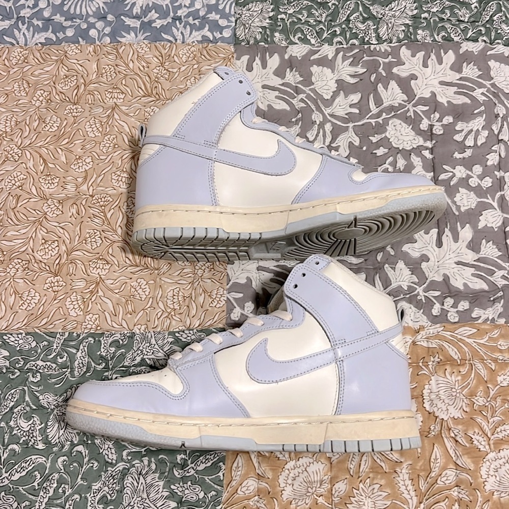 Nike Dunk High Sail Football Grey Nike High-Top Sneakers Size 8 - Picture 10 of 14